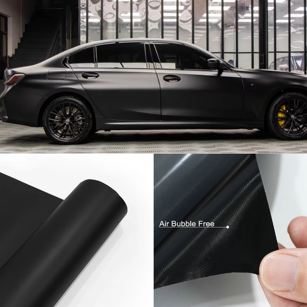 Vinile Car Wrapping Nero Opaco (1,52 m x 17 m)